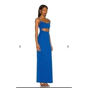Lovers + Friends Layla Maxi Dress Blue Quartz Sz Medium REVOLVE NWT MSRP $198
